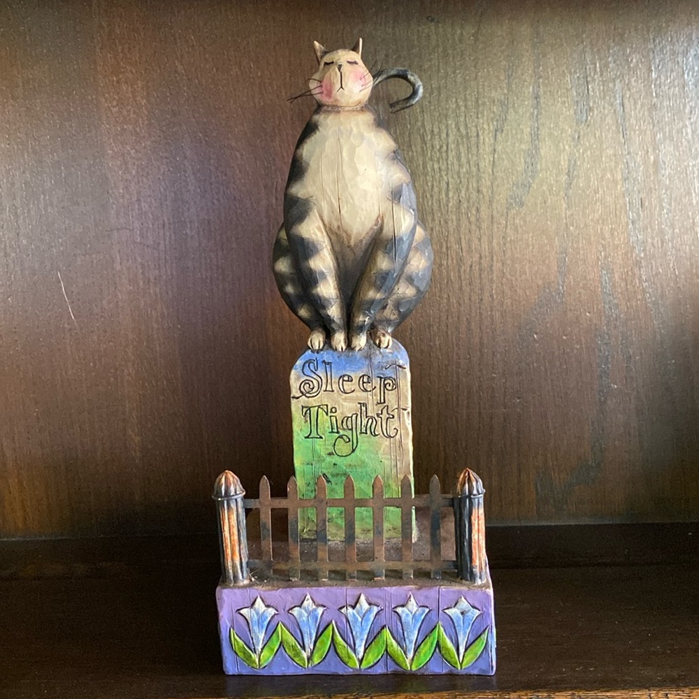 Jim Shore Heartwood Creek Sleep Tight Cat